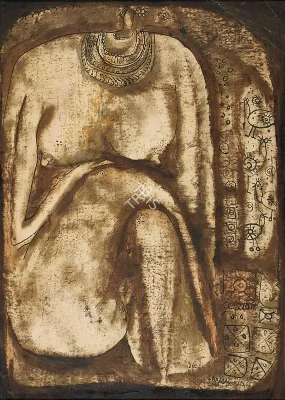 Goud, K. Laxma (Artist). Untitled, 1966 | Painting, Pu.Mum/13.09.22, 2022 · Pundole