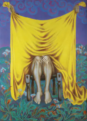 Ramachandran, A. (Artist). Yellow Robe, 1964 | Painting, So.NeY/19.03.13, 2013 · Sotheby's