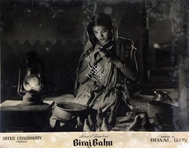 Hiten Chaudhury (Producer), Biraj Bahu, 1954, Lobby Card