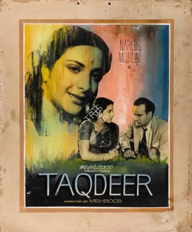 Mehboob (Producer), Taqdeer, 1943, Showcard