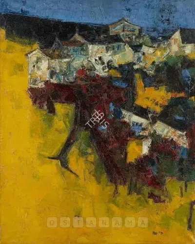 S.H. Raza (Artist), Terre Jaune, 1956, Painting