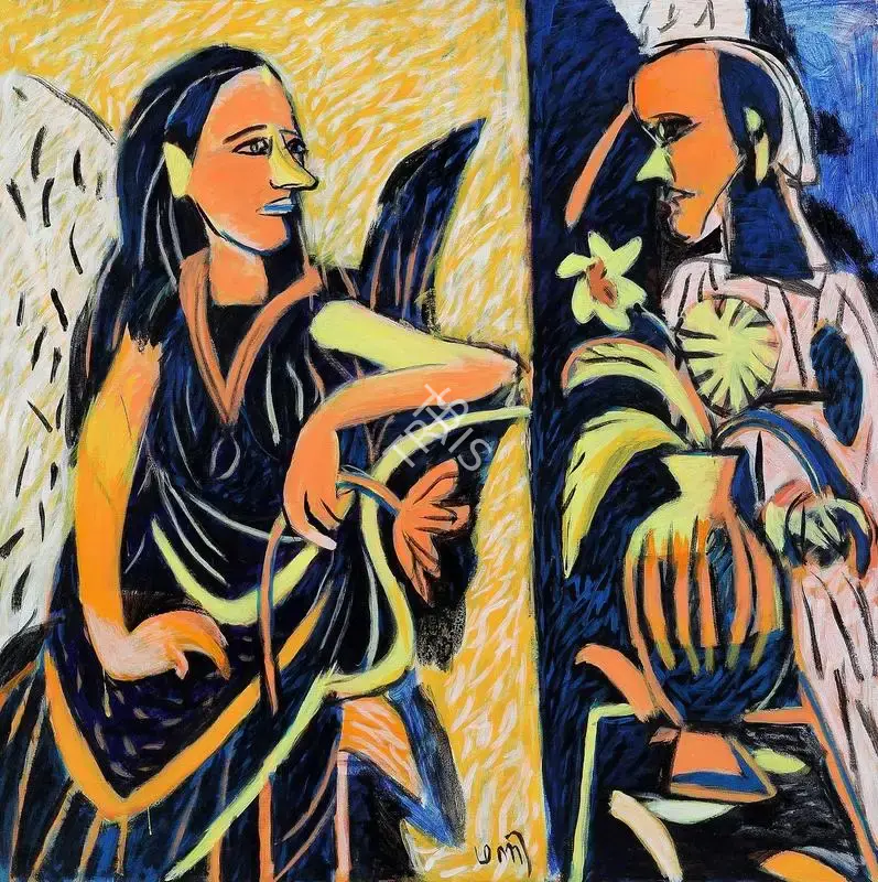 K.G. Subramanyan (Artist), Face to Face, 2008, Painting