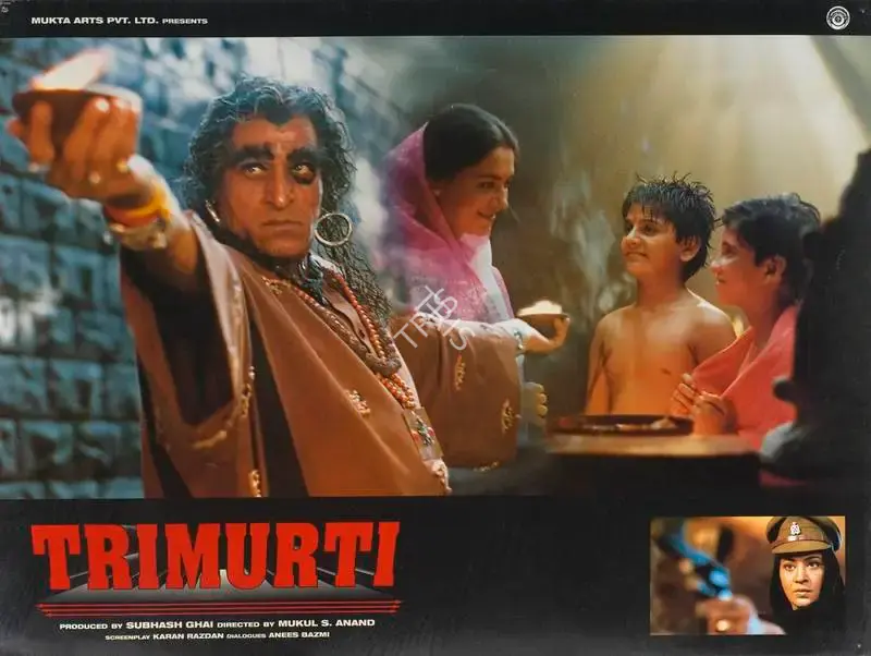 Ashok Mehta (Cinematographer), Trimurti, 1995, Lobby Card