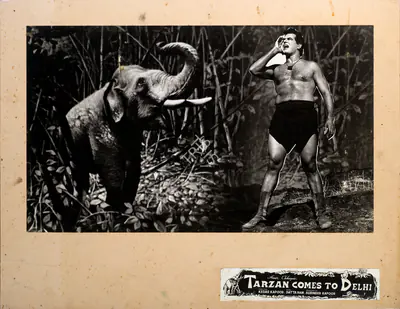 Surinder Kapoor (Producer), Tarzan Delhi Me, 1965, Photographic Still Mounted on Lobby Card