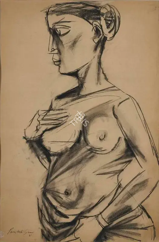 Paritosh Sen (Artist), Woman, 1981, Painting