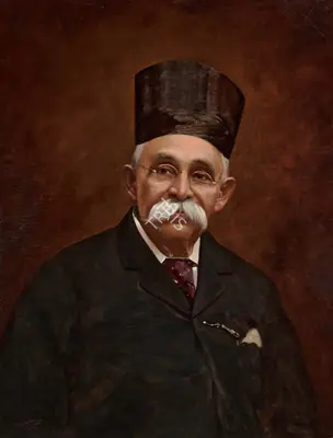 Pestonji Bomanji (Artist), Untitled (Portrait of a Parsi Gentleman), 1924, Painting