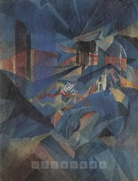 Gaganendranath Tagore (Artist), City Of Night Series, 1923, Painting