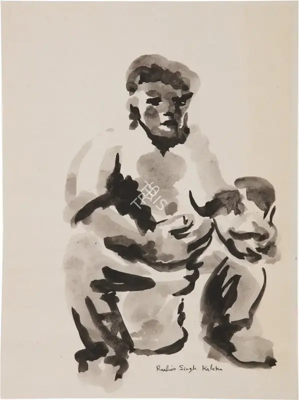 Ranbir Kaleka (Artist), Untitled (Thinking Man), Painting