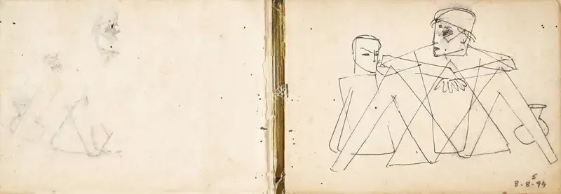 Hore, Somnath (Artist). Sketchbook, 1993-1994 | Drawing, Pu.Onl/12.03.26, 2026 · Pundole