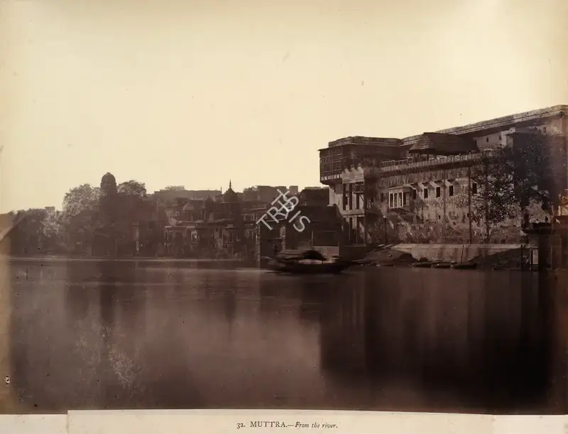 Eugene Clutterbuck Impey (Photographer), Muttra - From the river, Antiquarian Photograph