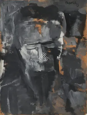 Akbar Padamsee (Artist), Head, 1963, Painting