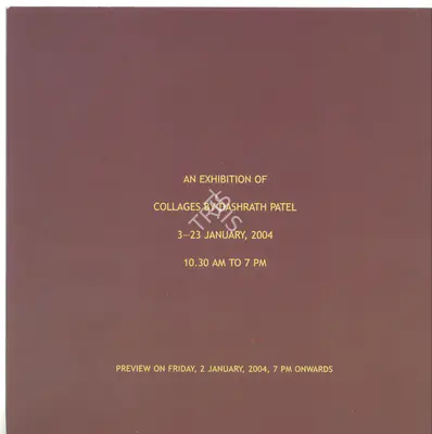 Dashrath Patel (Artist), Dashrath Patel, 2004, Solo Exhibition Invitation