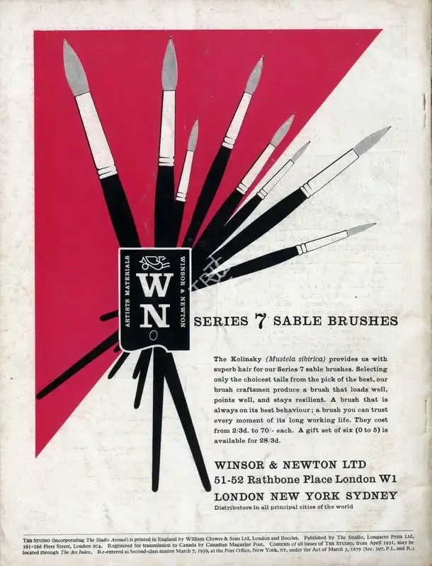 G.S. Whittet (Editor), Studio, 1961, Journal