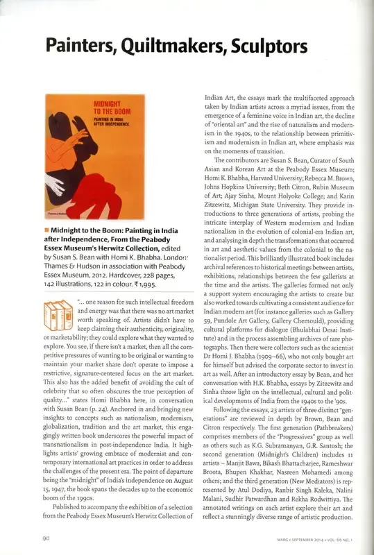 Sasha Altaf (Essayist), Painters, Quiltmakers, Sculpture, 2014, Essay