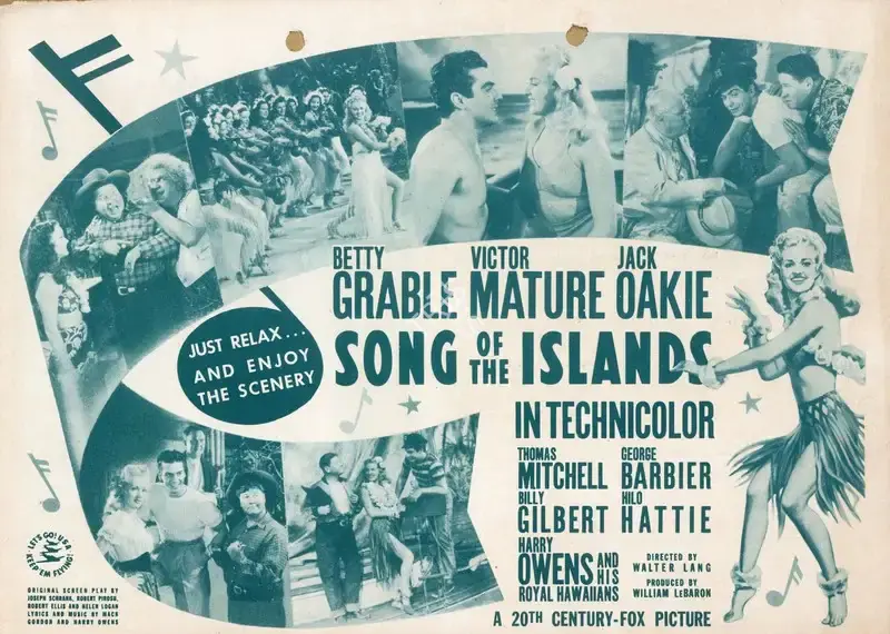 Walter Lang (Director), Song of the Island, 1942, Handbill