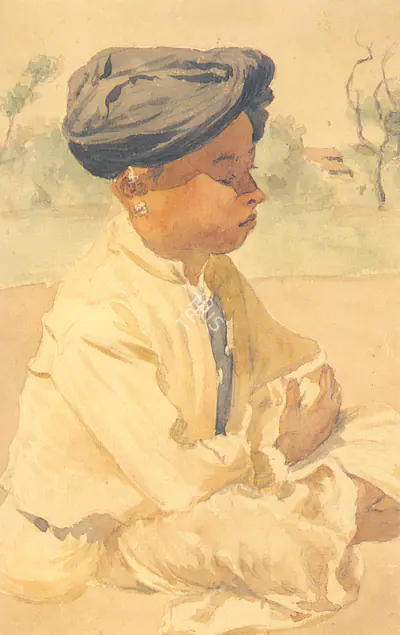 Abalal Rahiman (Artist), Maharashtrian Boy, Painting