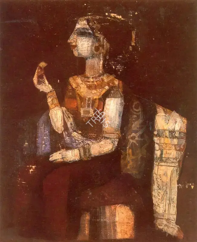 Ganesh Pyne (Artist), Princess, 1967, Painting