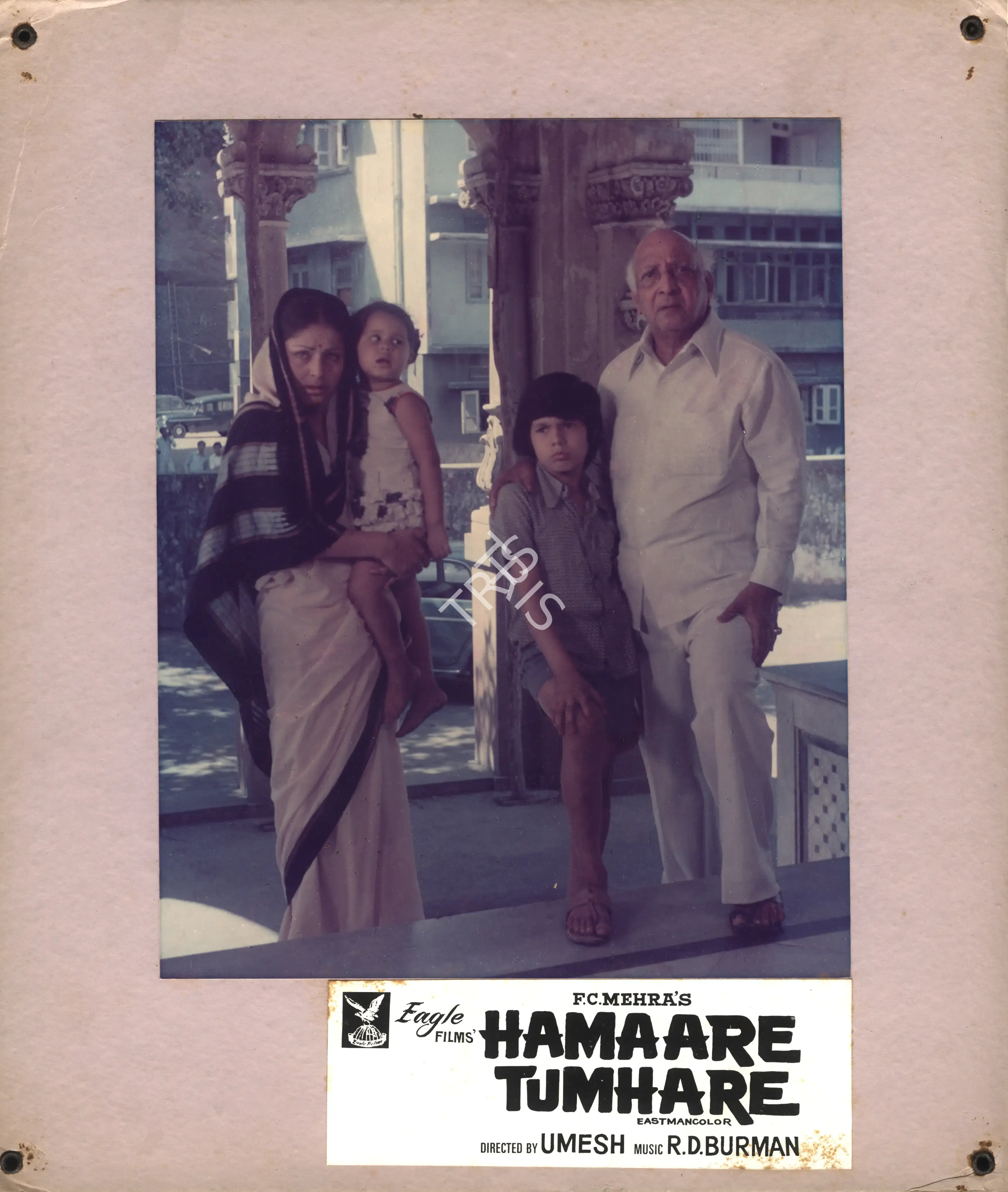 Ashok Mehta (Cinematographer), Hamaare Tumhare, 1979, Photographic Still Mounted on Lobby Card