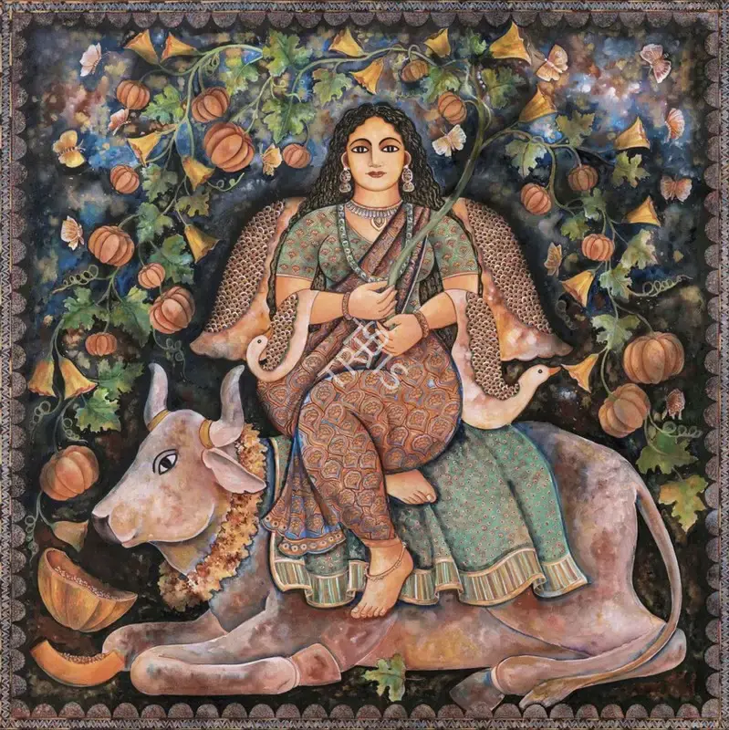 Jayshri Burman (Artist), Nandini, 2020, Painting