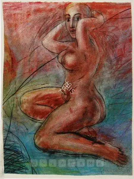 Mistry, Dhruva (Artist). Untitled (Female Nude), 1984 | Drawing, Ch.NeY/30.03.06, 2006 · Christie's