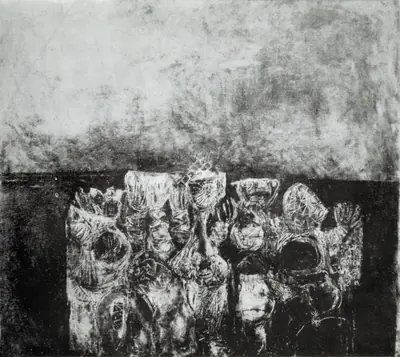 V. Viswanadhan (Artist), Black Painting, Painting