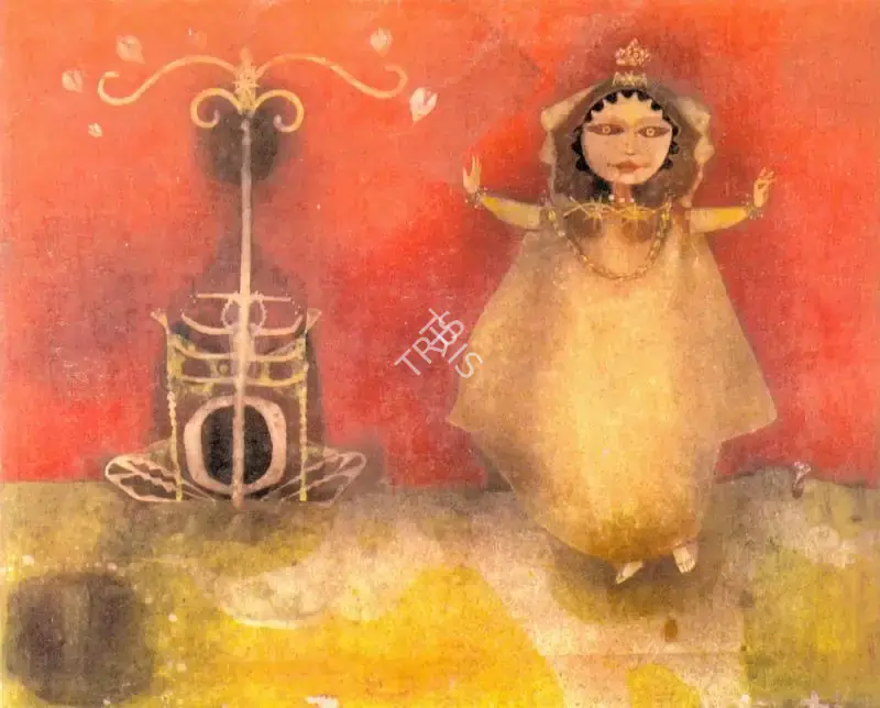 Ganesh Pyne (Artist), The Dancer, 1968, Painting