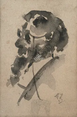 Gaganendranath Tagore (Artist), Portrait, 1919, Painting