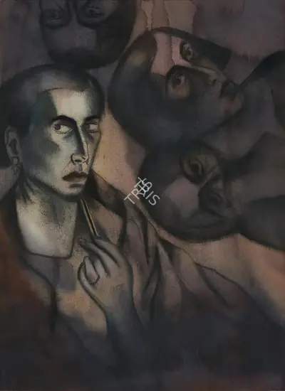 Anju Dodiya (Artist), Study for a Self (II), 2000, Painting