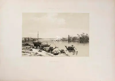 J.D. Hardinge (Lithographer), Barackpore, 1847, Lithograph