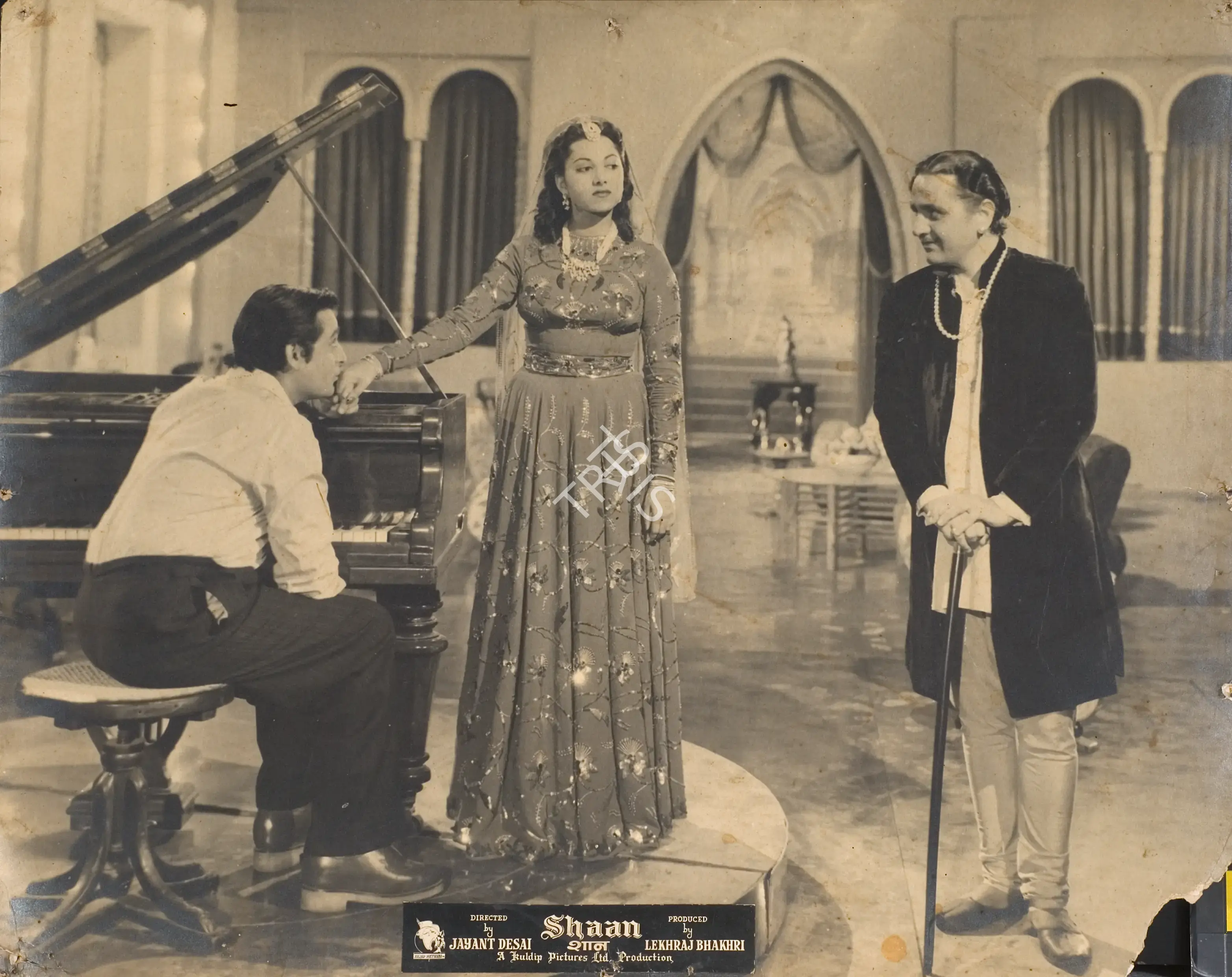 Lekhraj Bhakri (Producer), Shaan, 1950, Photographic Still Mounted on Lobby Card