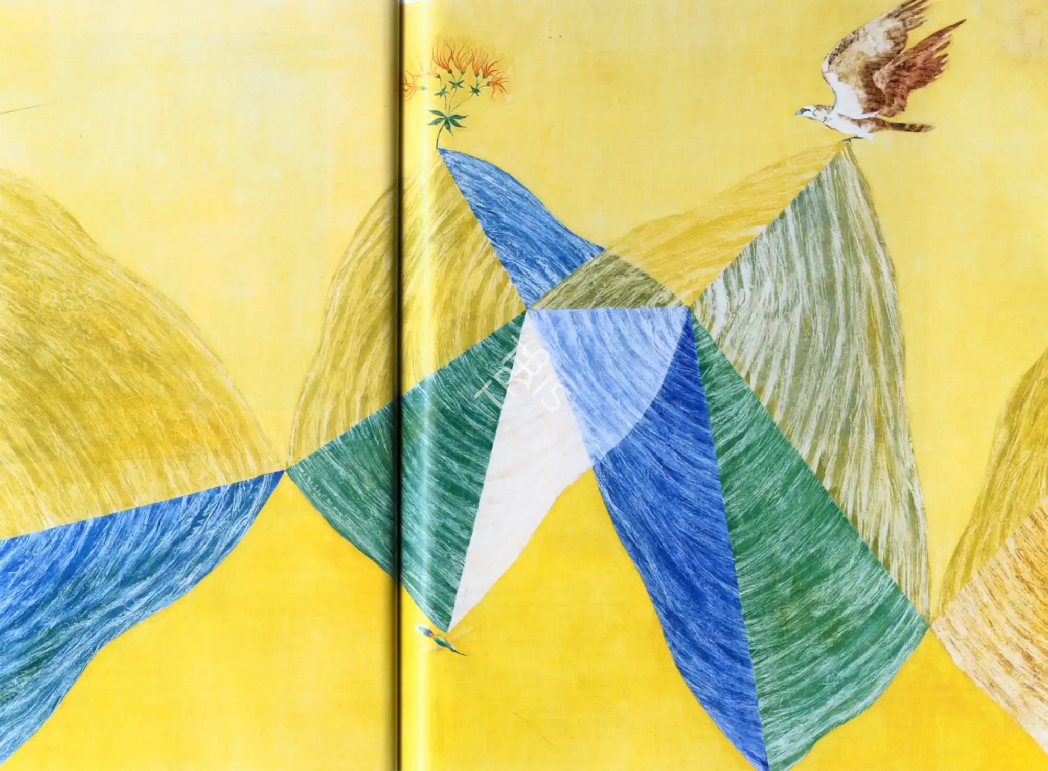 J. Swaminathan (Artist), Untitled (Bird, Tree & Mountain Series), 1972, Painting