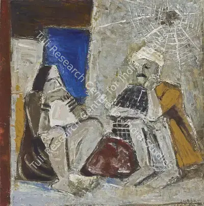 K.K. Hebbar (Artist), Untitled (Farmers), 1950, Painting
