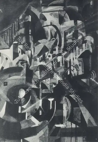 Gaganendranath Tagore (Artist), City in the Night, Painting
