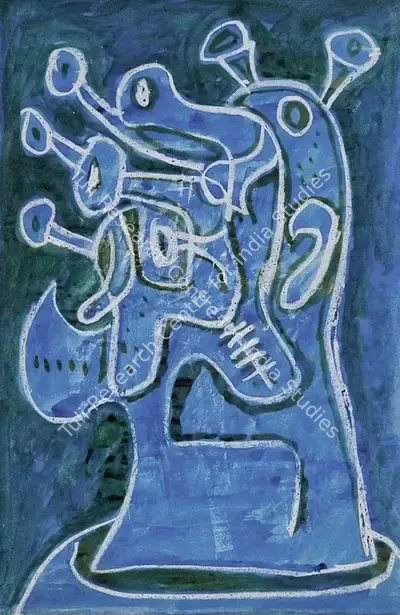 F.N. Souza (Artist), Untitled (Head), 1966, Painting