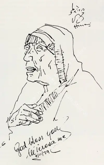 Husain, M. F. (Artist). Untitled. Pen and ink, 1979 | Maqbool Fida Husain, 2008 | Drawing | FineArts | 00495186