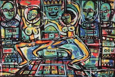 F.N. Souza (Artist), Untitled, 1948, Painting
