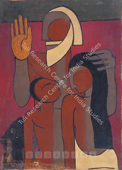 Biren De (Artist), Patriach, 1954, Painting