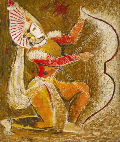K.K. Hebbar (Artist), A Yakshagana Dancer, 1962, Painting