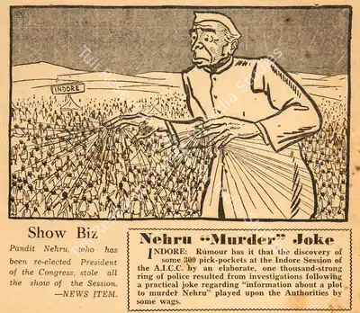 Basu Chatterjee (Cartoonist), Nehru Murder Joke, 1952, Cartoons