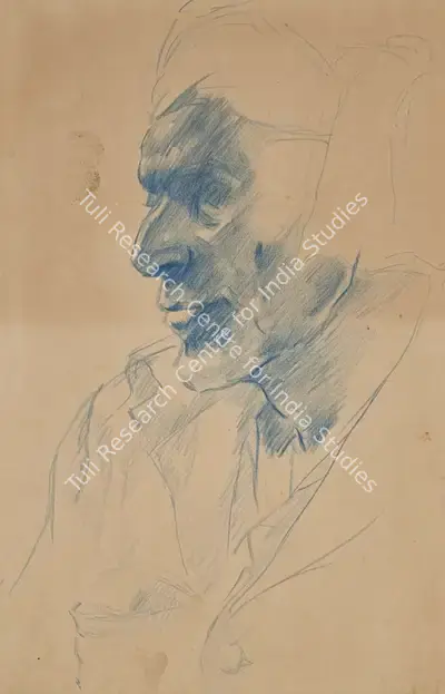 K.C.S. Paniker (Artist), Untitled, Drawing