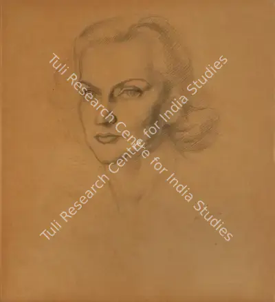 Bhabha, Homi J. (Artist). Portrait Of A Lady, n.d. | Drawing, Pu.Mum/13.10.11, 2011 · Pundole
