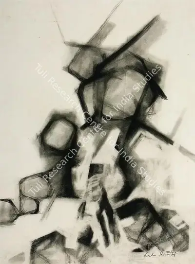 Lalu Prasad Shaw (Artist), Untitled, 1977, Drawing