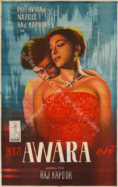 Raj Kapoor (Producer), Awara, 1951, Half Sheet Poster