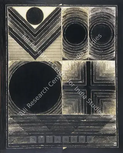 Raza, S.H. (Artist). Nad-Bindu. Acrylic on canvas, 1997 | Painting  | 00881784