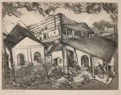 G.M. Sheikh (Artist), Residency Reversed, 1983, Graphic Art