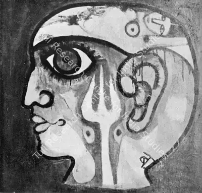 Badri Narayan (Artist), Purusha-Prakriti, 1968, Painting