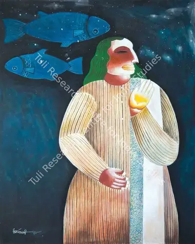 Dharmanarayan Dasgupta (Artist), Untitled, 1969, Painting