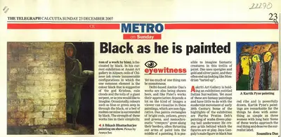 Soumitra Das (Writer), Black As He is Painted, 2007, Newspaper clipping