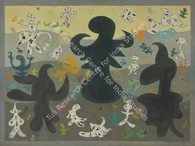 Madhavi Parekh (Artist), Village Opera - 2, 1975, Painting