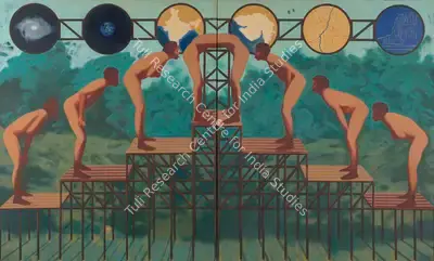 Nataraj Sharma (Artist), Hierachical Arselickers, 2004, Painting